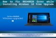 How to fix 80240020 error while installing windows