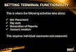 Betting terminal functionality  (b) (3)