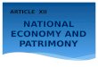 Article 12   national economy and patrimony