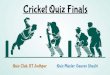 Cricket Quiz Finals IIT Jodhpur