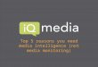 Top 5 reasons you need media intelligence, (not media monitoring)