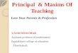 principle & maximum of teaching