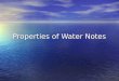 Proteries of Water Notes