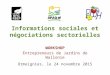 Informations sociales et négociations sectorielles