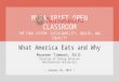 Myra Kraft Open Classroom - January 18, 2017 - The US Food System: What We Eat Today and Why - Maureen Timmons