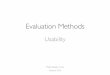 Evaluation methods