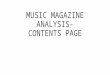 Contents music analysis final