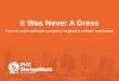 It Was Never A Dress •How an agile software company inspired a cultural revolution! by Tania Katan