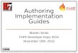 Authoring implementation guides (marten smits)