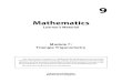 Mathematics 9 Six Trigonometric Ratios