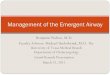 Management of the Emergent Airway