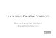 Les licences Creative Commons