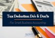 The Do's & Don'ts of Small Business Tax Deductions