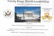 Trinity Kings World Leadership: "Ambassador of Leadership" for United States Supreme Court...#1st in the Nation