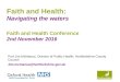 Faith and health : navigating the waters for NHS Agencies
