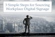 3 Simple Steps for Sourcing Workplace Digital Signage