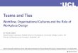 Teams and Ties. Workflow, Organisational Cultures and the Role of Workplace Design