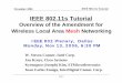 IEEE 802.11s Tutorial