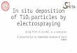 In situ formation of ti o2 particle on surface by electrospraying