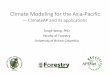 Climate Modeling for the Asia-Pacific