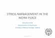 Stress management interventions in the workplace, Dr Anju Kuruvilla