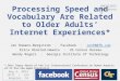 Processing Speed and Vocabulary are Related to Older Adults' Internet Experiences