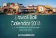 Hawaii bali calendar 2016
