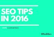Small Business SEO Tips 2016