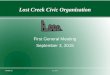 Lost Creek Civic Organization General Meeting September 3, 2015