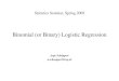 Binomial (or Binary) Logistic Regression