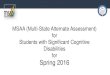 MSAA (Multi-State Alternate Assessment) for Students