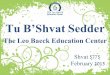 Tu B'Shvat Sedder The Leo Baeck Education Center