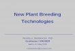 New Plant Breeding Technologies by Ricarda A. Steinbrecher