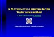 A MATHEMATICA interface for the Taylor series method