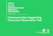 Communication Supporting Classroom Observation Tool