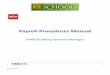 Payroll Procedures Manual – FANS/Building Services Supervisors