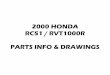 2000 HONDA RC51 / RVT1000R PARTS INFO & DRAWINGS