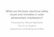 What are the basic electrical safety issues and remedies in solar 