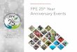 FPE at 25: National & Regional Events
