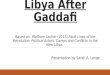 Libya after Qaddafi