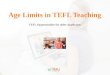 Age limits in TEFL teaching