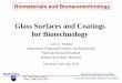 Glass Surfaces and Coatings for Biotechnology