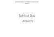 Spiritual Quiz With Answers