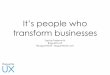 People Transform Businesses - short talk at Fast stream conference 2017