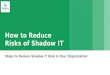 How to Reduce Risks of Shadow IT