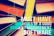 Student Information Software Qualities