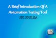 A Brief Introduction Of A Automation Testing Tool – SELENIUM