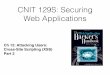 CNIT 129S: 12: Attacking Users: Cross-Site Scripting (Part 2 of 3)