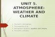Unit 5. ATMOSPHERE: WEATHER AND CLIMATE