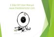 BLDC motor ebike conversion kit user manual-for 350 to 1200W kit